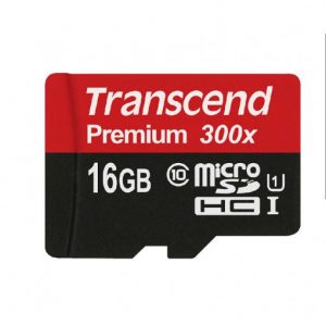 Transcend MicroSDHC 16GB Class 10 UHS-I + SD-adapter